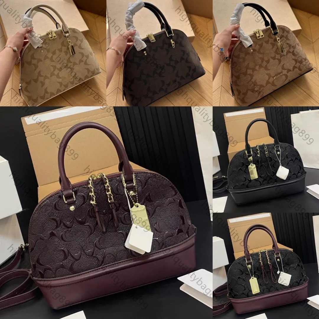 High quality designer bag Woman luxury Shell bag handbag Gold label logo Zipper opening and closing Built-in buckle bag Cow leather Shoulder bag Crossbody bag