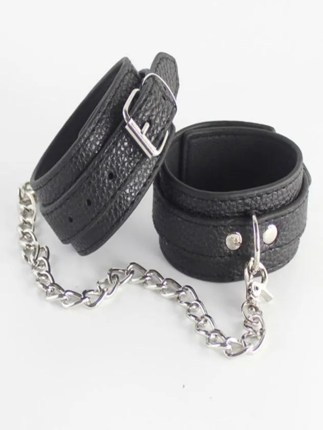 Handcuffs Sex Leather Wrist Cuffs Bondage Gear BDSM Toys Adult Adjustable Hand cuffs Femdom Sex Slave Fetish Bondage Restraints Pr6464315