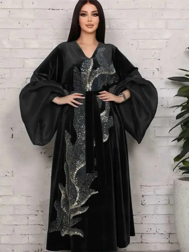 navy blue dress for baby girl Corduroy Winter Maxi Abaya - Premium Modest Wear main image 0