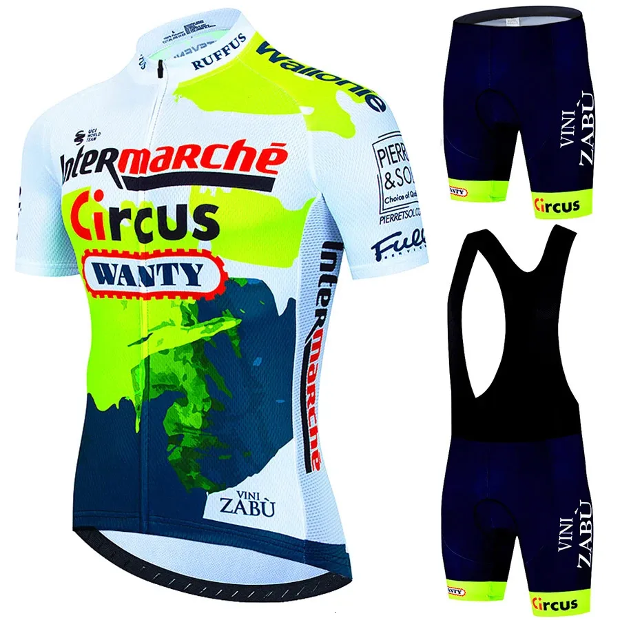 Circus Wanty Jersey Cycling Mens Pants Gel Shorts Summer Bike Dessen Outfit Man 2024 Uniformen Complete uniforme tricuta MTB BIB 240510