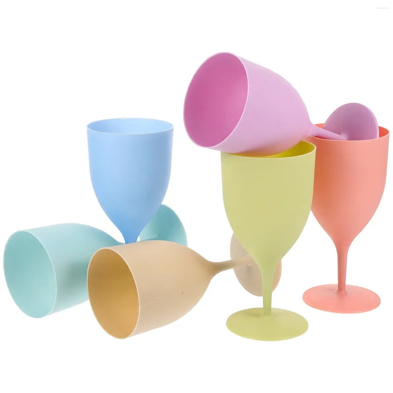 Tasses 6 pcs de haut de jus de jus de verre gobelet en plastique de bar à ménage