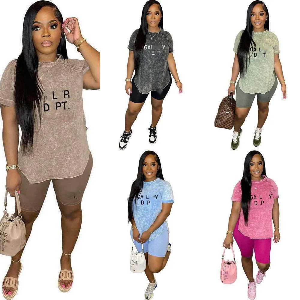Set Di Tute Estive Da Donna Abbigliamento Sportivo Lettere A Manica Corta Poliestere Casual Rosa Verde Grigio Blu Nero 3xl Da 11 41 DHgate