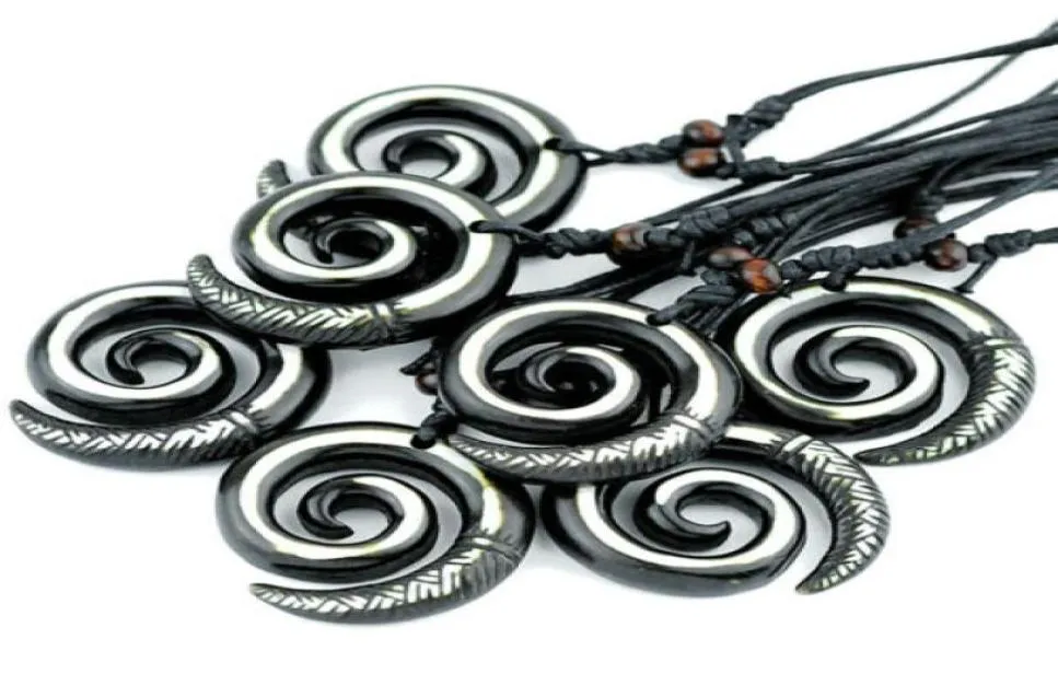Bijoux entièrement lot 12pcs Cool Hook maori le collier pendentif koru xl625933425