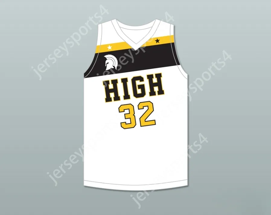 CUSTOM NAY Youth Kids DRAYMOND GREEN 32 SAGINAW HIGH SCHOOL TROJANS WHITE BASKETBALL JERSEY 2 TOP Stitched S 6XL