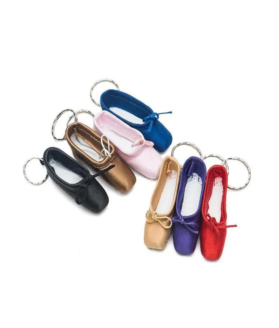 Mini Dancer Satin Ballet Keyring Purple Professional Toe Gift Shoe Keychain Dance Little Tool For Girls Keychains8106144