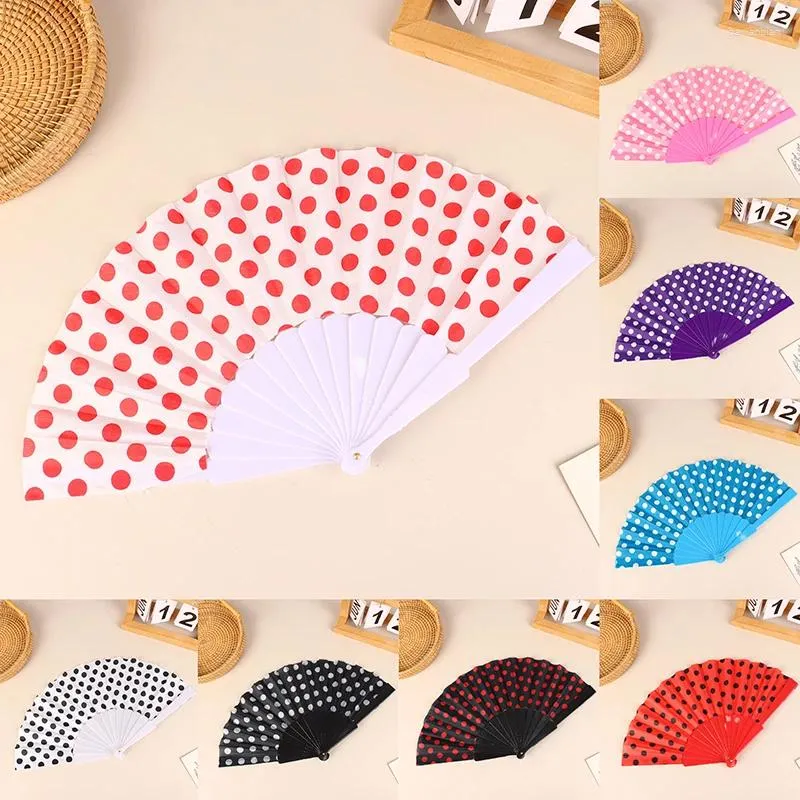 Fournions de fête 1pc Polka Dot pliant ventilateur