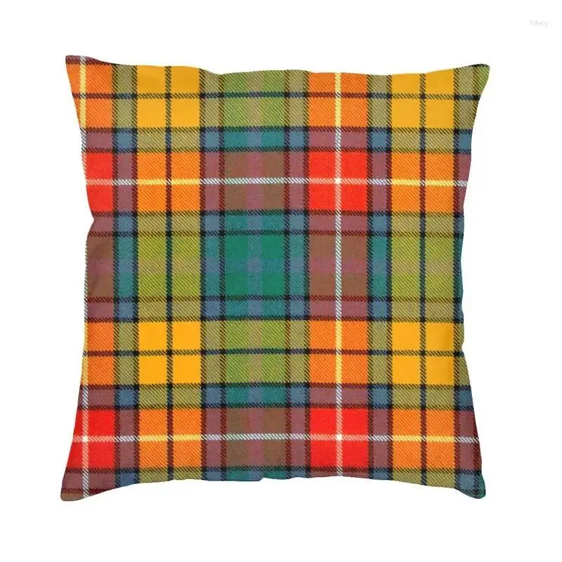 Pillow Modern Fashion Scottish Tartan Plaid Cover For Sofa Polyester Geometry Case Home Decor Pillowcase