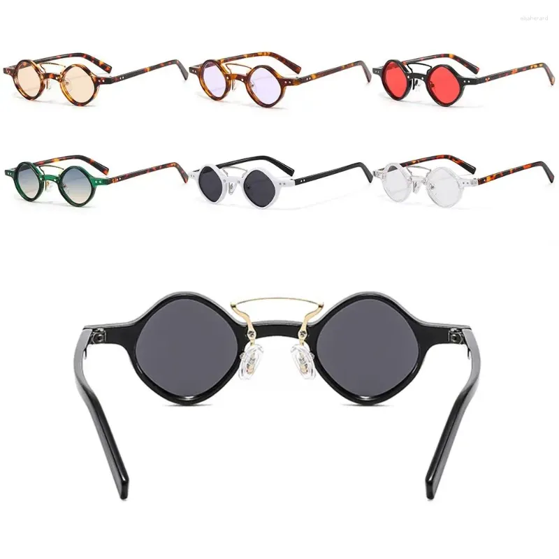 Sonnenbrille Vintage Männer/Frauen Sonnenbrillen Hippie kleine runde quadratische Fahrt Schatten Dampf Punk