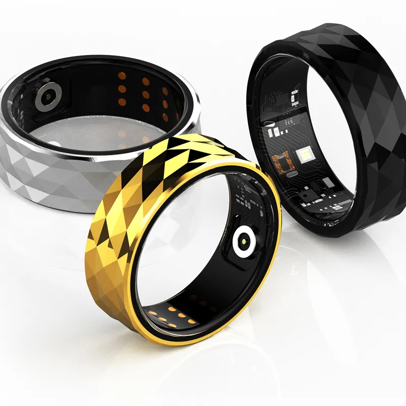 R12 Smart Ring Fitness Tracker Health Sleep Monitor IP68 Waterproof Heart Rate Blood Oxygen Monitoring Smart Rings for Men
