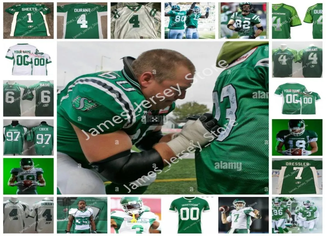 2022 Custom CFL Saskatchewan Regriders Jersey 98 Charbel Dabire David Kenney 91 Anthony Lanier 6 A C Leonard 10 Larry Dean 52 9856021