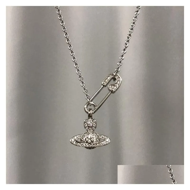 Colares pendentes Designer Lin Zhou Pin FL Diamante Colar Colar
