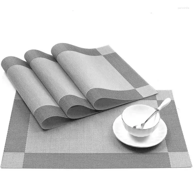 Tischmatten Matten -Isolationsrahmenreihe PVC -Placemat kann durch DIY -Wasch ohne Töpferlade den Küche geschnitten werden