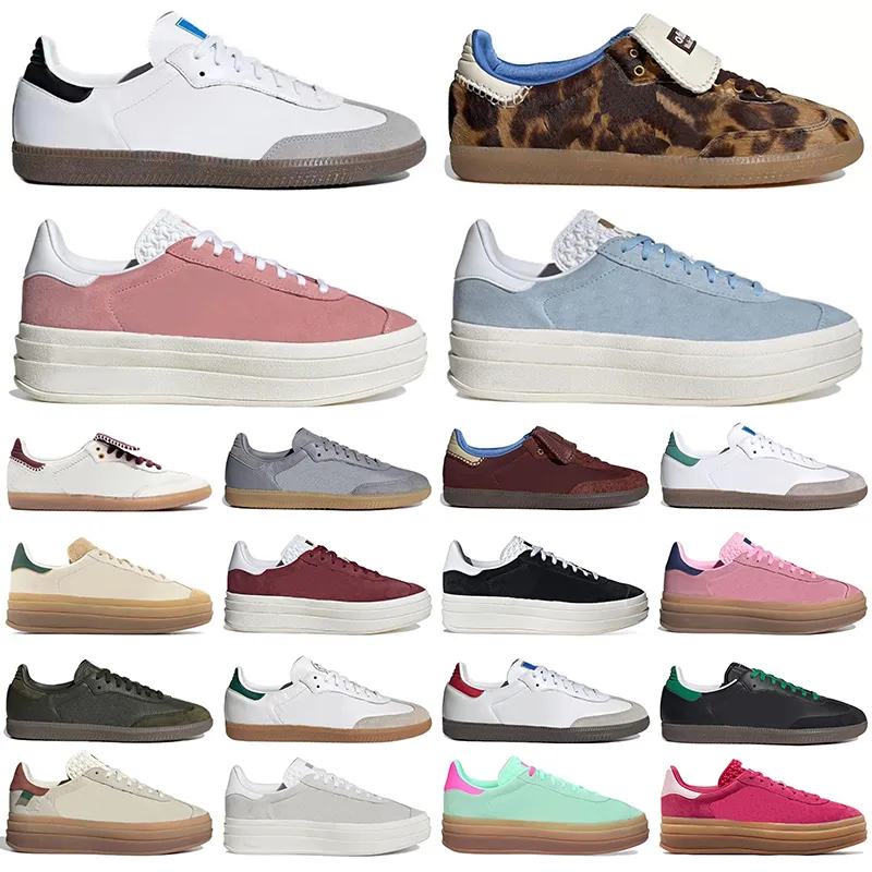 2024 BOLD SHOES Womens Designer Sneakers Pink Glow Platform Shoe White Gum Og Footwear White Green Indoor Suede Men Women Outdoor Sports Trainers 36-45