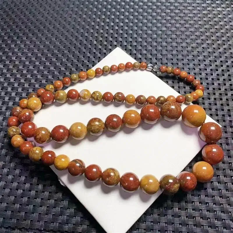 Link Bracelets Natural Warring States Red Necklace Rough Stone Pendant Clavicle Lady Pashion Jewelry Healing Lucky Gift 5-15mm