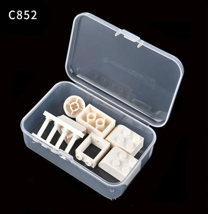 85x55x25mm trasparente PP confezione rettangolare confezione di plastica scatola di plastica piccoli oggetti organizzatore di stoccaggio per perle di gioielli batteria 4619661