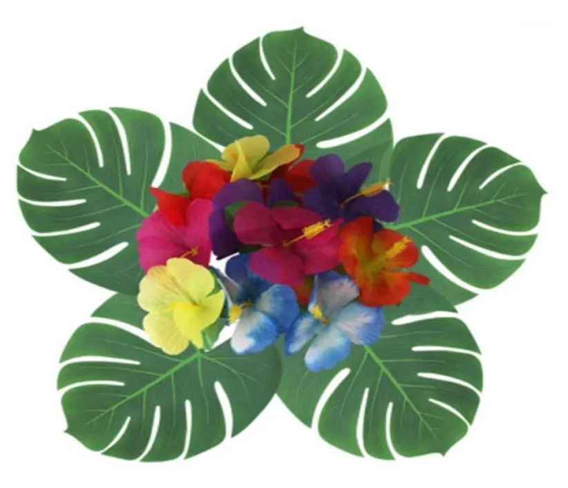 Simulazione foglia artificiale vegetale palma foglia di palma hawaii jungle beach decorazione del tema tema evento12583627