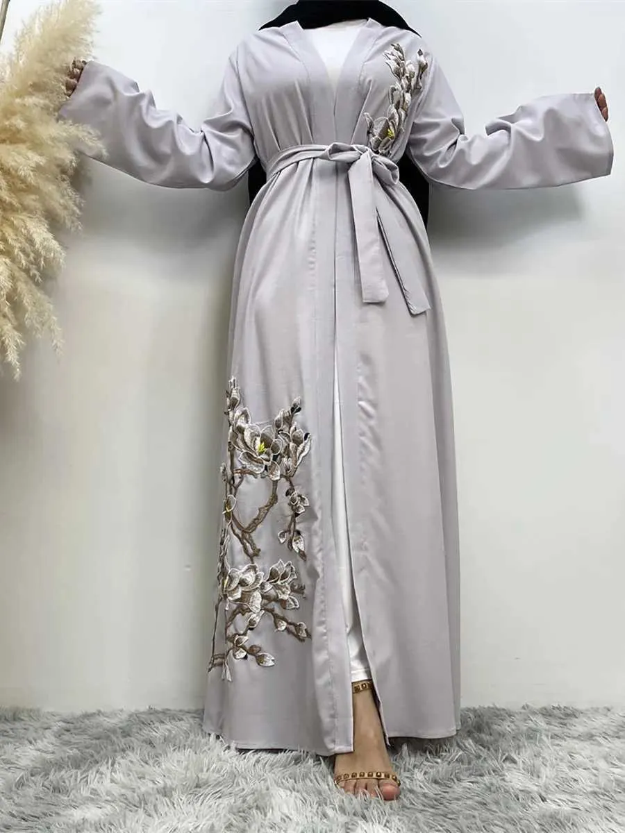 Vêtements ethniques Nouveaux femmes musulmanes Cardigan de mode longs slve middle-orient robe arabie saoudie dubaï robe femme robe robe show t t240510