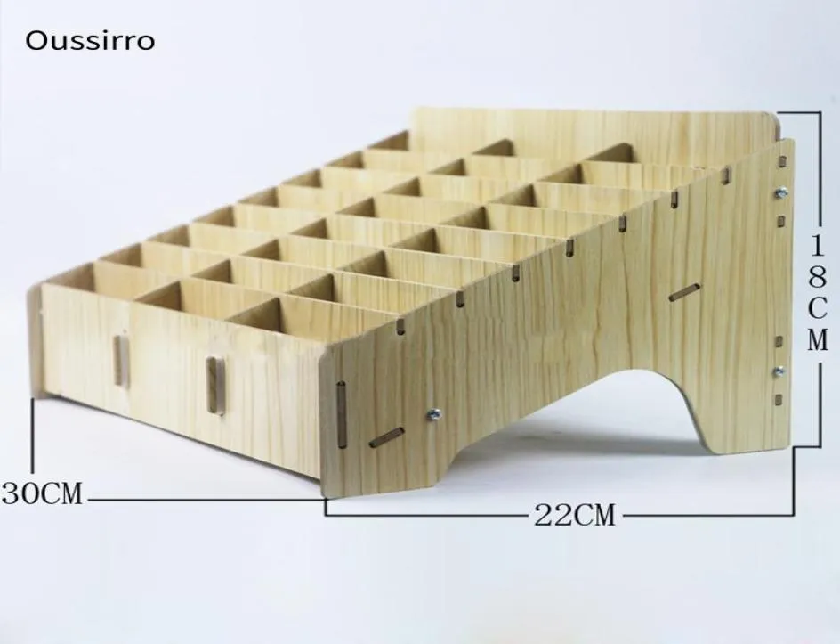Wooden Mobile Phone Management Storage Box Creative Desktop Office Meeting Finishing Grid Multi Cell Phone Rack Shop Display6068894