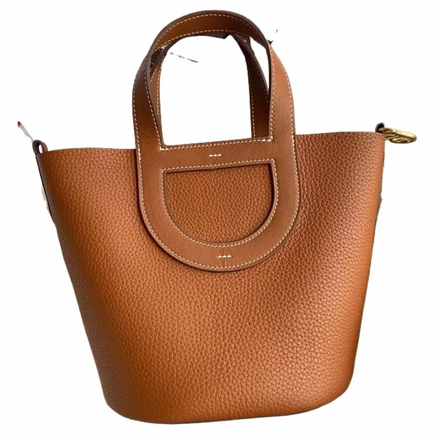 Le sac de corps transversal 10A pour le sac à main pour les femmes panier pochette sac à épaule du haut manche en cuir matelassé marron éteint tr p7va #