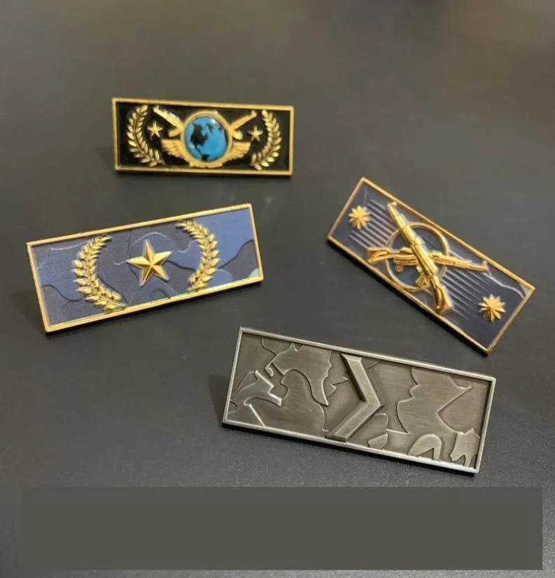 Badge de rang CSGO BROOCH MODELLE ELITE LEGENDAIRE EAGLE MASTER GUARDIAN GOLD NOVA CS GO COLLECTION PIN GIED6554524