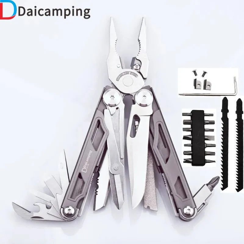 Daicamping DL30 Replaceable Part Hand Multi Tool Multitool Sets Cutter Multitools Survival Pliers Multifunctional Folding Knife 240510