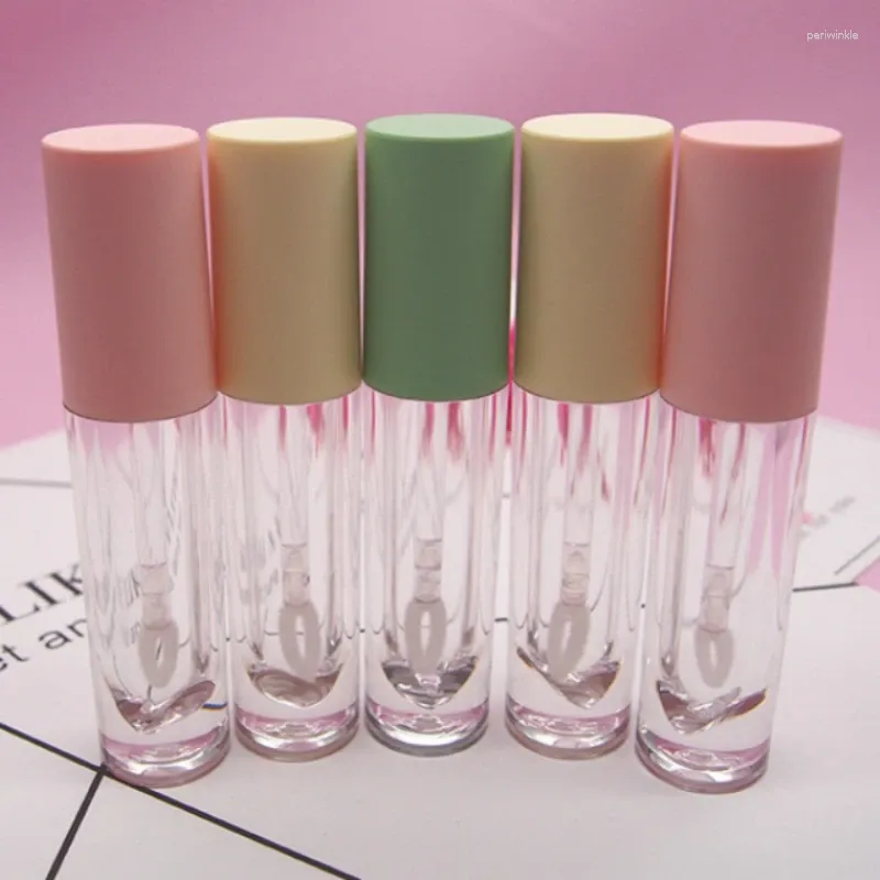Butelki do przechowywania Niestandardowe logo okrągłe różowe zielone 3,5 ml wargi błyszczące rurki puste lipgloss pojemnik do szminki LipBlams Pakowanie Opakowanie