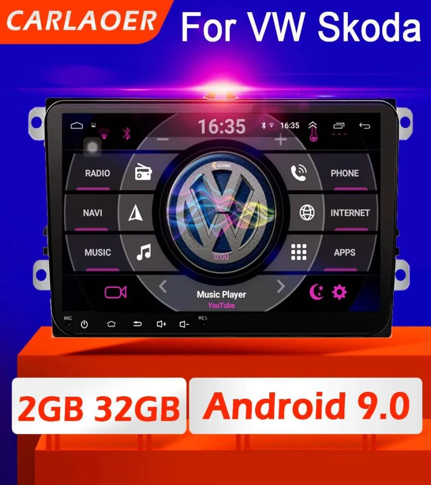 Автомобиль Android Radio Multimedia GPS Navigation 2 DIN для VW Golf 5 6 Polo Passat B5 Jetta Tiguan Touran Skoda3373701