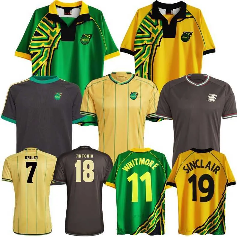 2024 1998 Jerseys de football de la Jamaïque 23 24 Équipe nationale de football Bailey Antonio Reid Nicholson Sinclair Whitmore Home Away Vintage Retro Shirts