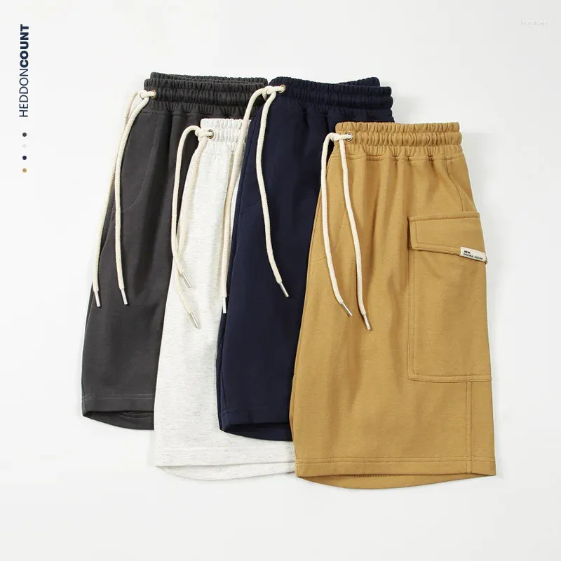 Calças masculinas Urbano Casual Urbano Desgaste Japonês de Trabalho Japonês de Trabalho de malha com bolsos grandes Esportes Retro Amikaki Capris