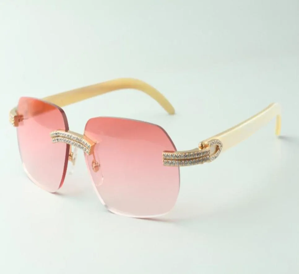 Swirl Fashion Double Row Diamond Sunglasses 3524024 с белыми баффало -хранками персонализированные очки размером с 18140 мм5077515