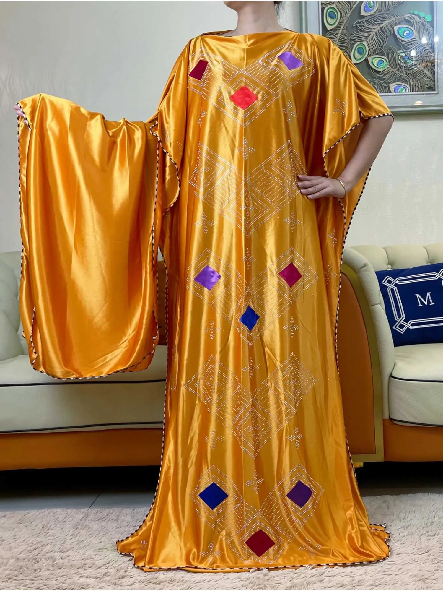 Vêtements ethniques 2023Good Quty Robes d'été africaines pour femmes musulmans Abaya Dubai Turquie Mode musulmane Hijab Cotta American Islam Clothing T240510