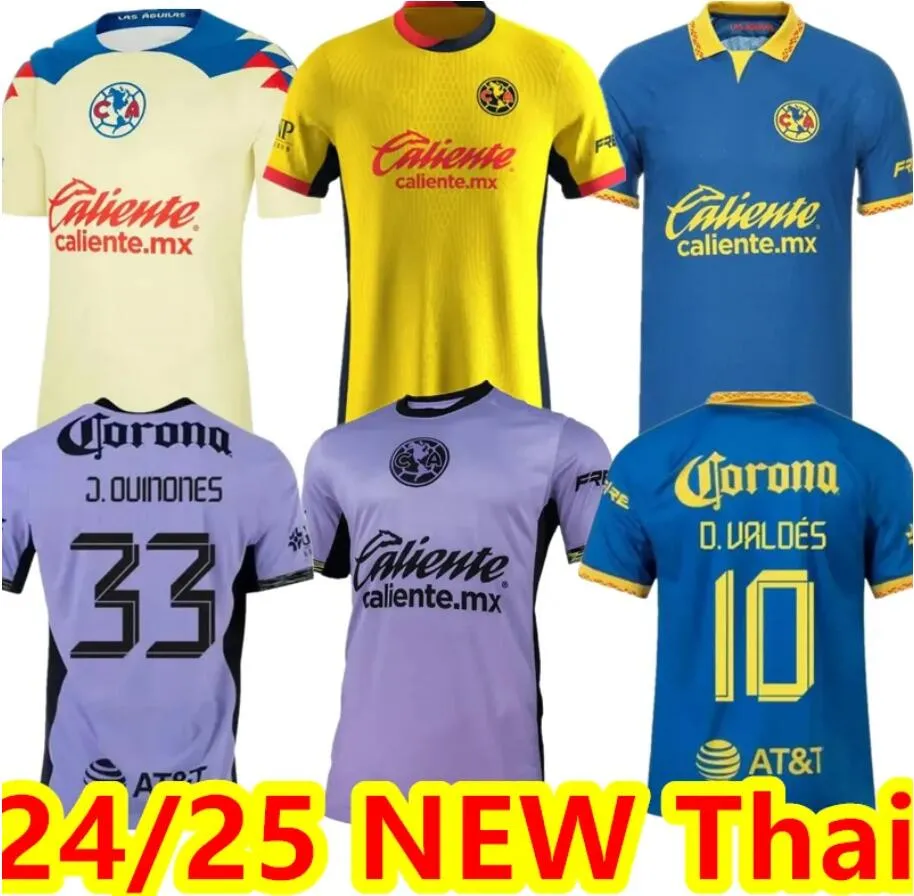 Liga MX 24 25 Club America Soccer Jerseys R.Martinez Green D.Valdes Terceiro Henry 3rd Giovani Cacheres B.Valdez 2023 Home Away Maillot Football Training Shirts