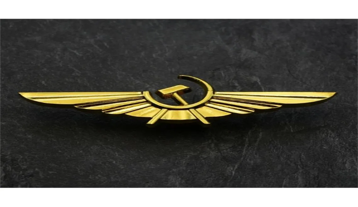 Soviet Union Badge Aeroflot Russian Airlines Brooches USSR Russian Fleet National Aviation Civil Metal Collar Pin 2010091693520