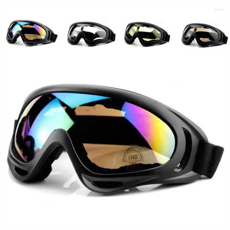 Molduras de óculos de sol 1pcs Inverno à prova de vento óculos de esqui à prova de vento Óculos de esportes ao ar livre CS SKI UV400 Ciclismo de moto à prova de poeira