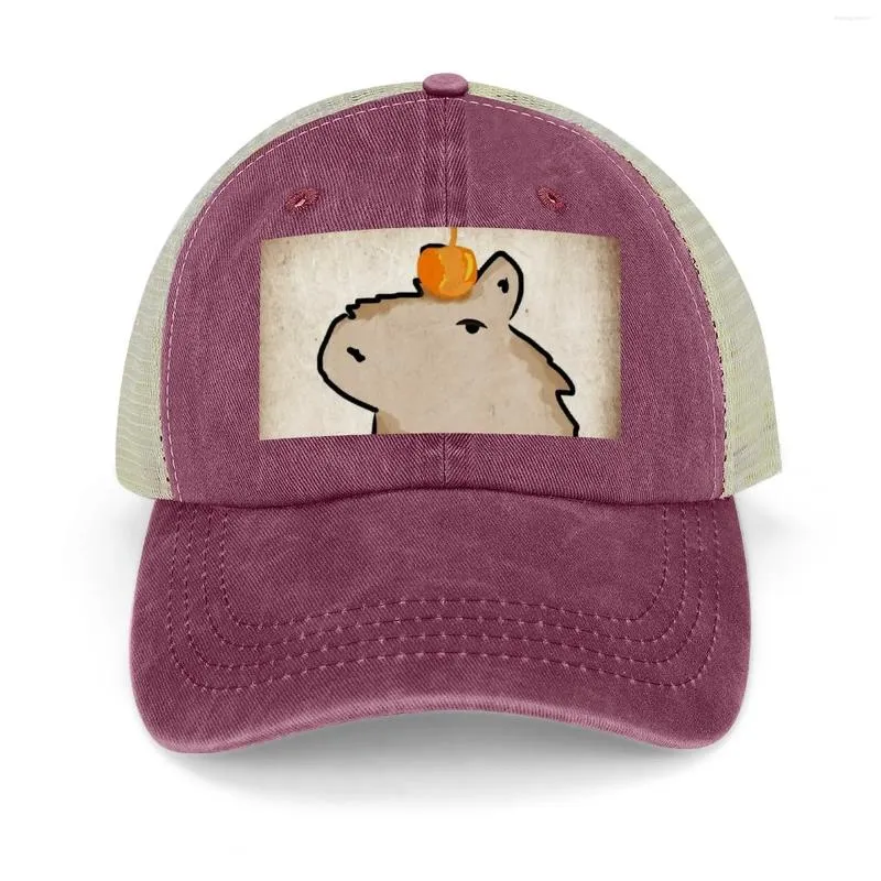 Beretti arancione Capybara Cowboy Cappello Cappello camionista alla moda Cappelli da uomo Donne
