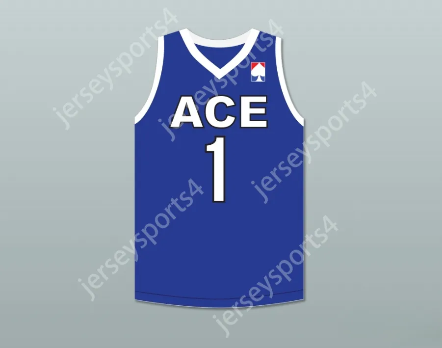 Custom Nay Mens Youth/Kids DDG 1 Ace Family Charity Blue Basketball Jersey Top Top S-6XL Cucite S-6XL