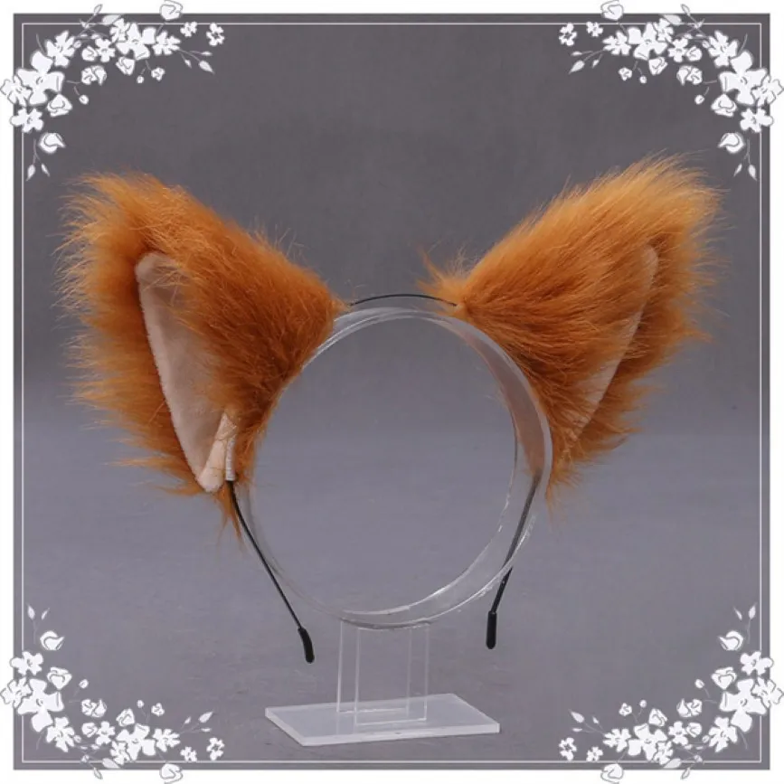 European et américain mignon chat Fox Bandons de fourrure artificielle Cosplay Cosplay Animal Animal Bande d'oreille AB966 2895