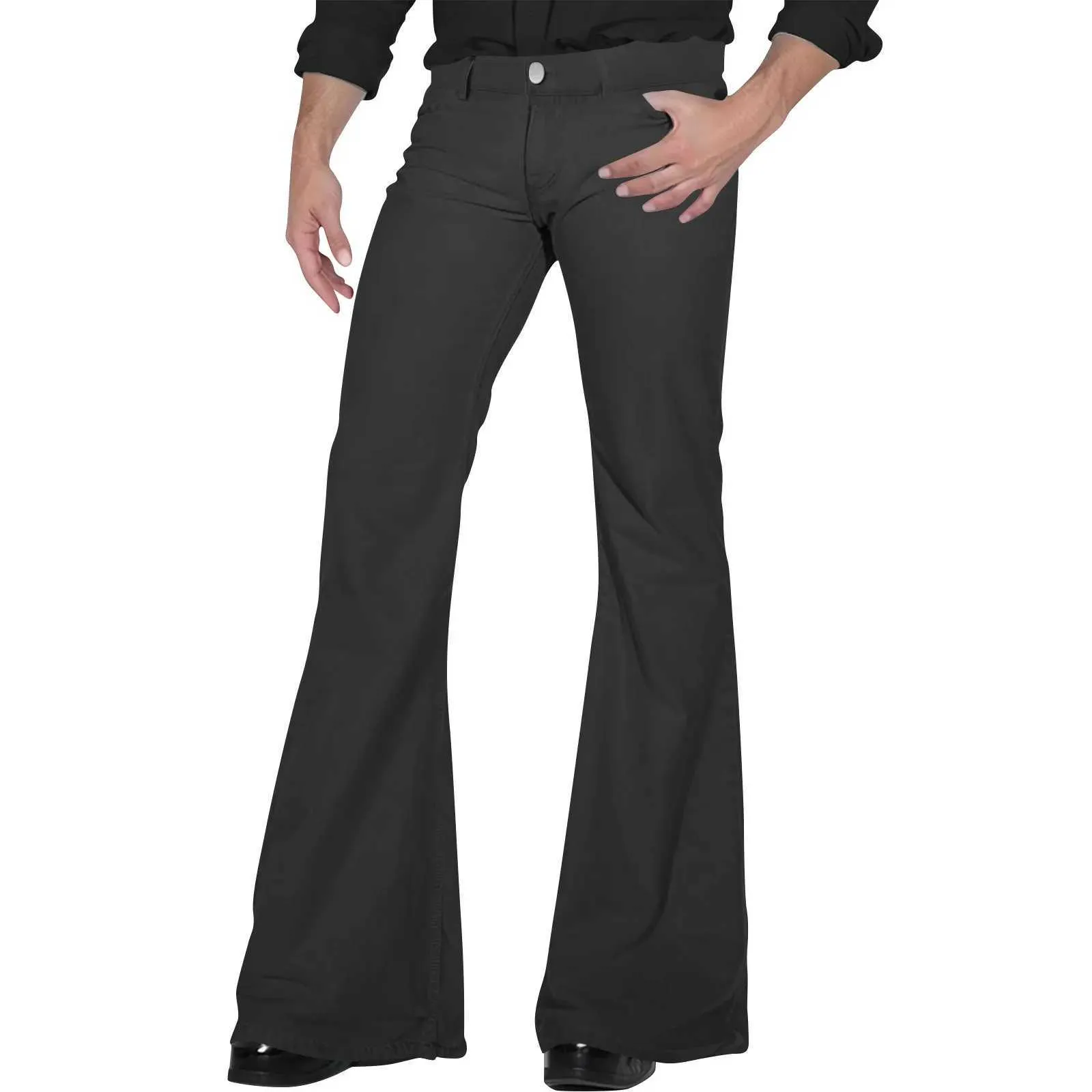 Pantalon masculin pour hommes vintage disco flash pantalon lâche pantalon vintage élastique adapté au confort élastique