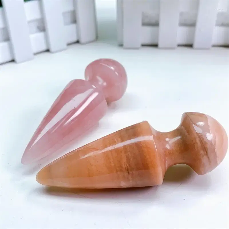 Decorative Figurines Natural Crystal Massage Wand Large Healing Energy Stone Stick As Women Or Man Body Relax Gift 1pcs