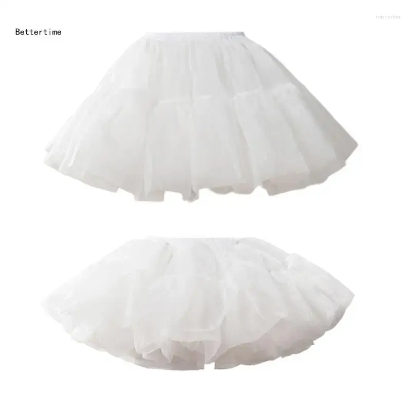 Frauen Nachtwäsche b36d Frauen Tüll Tutus Kurzrock Elastizier Taille 6 Schicht Bubble Petticoat