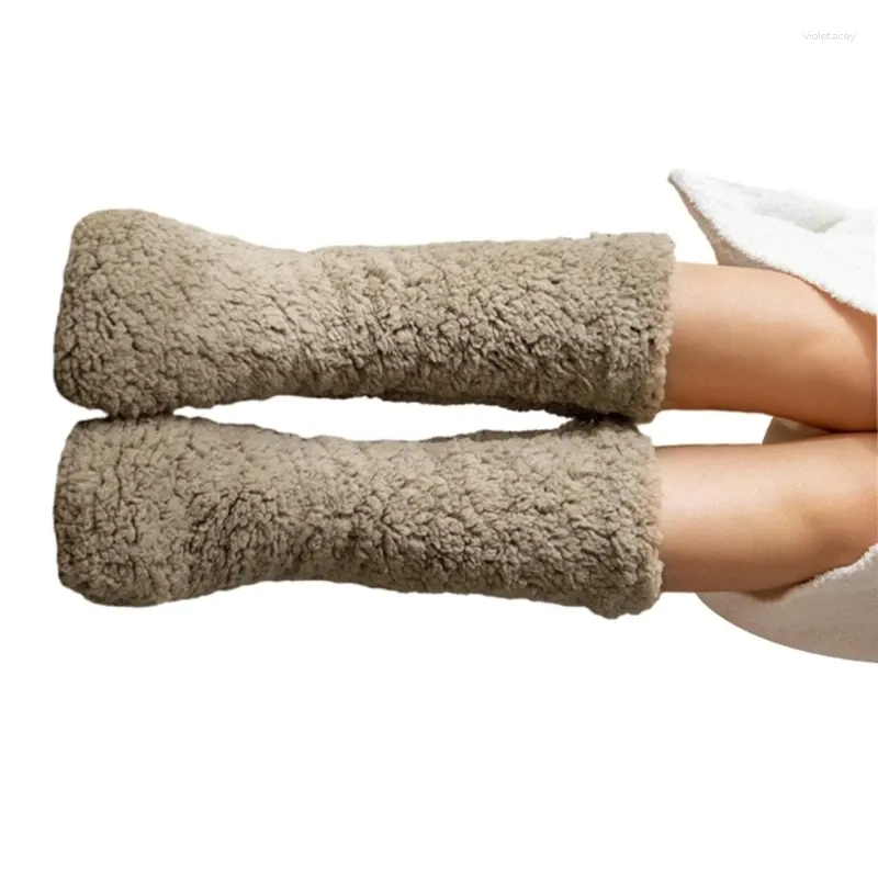 Chaussettes de femmes thermiques à fourrure hiver
