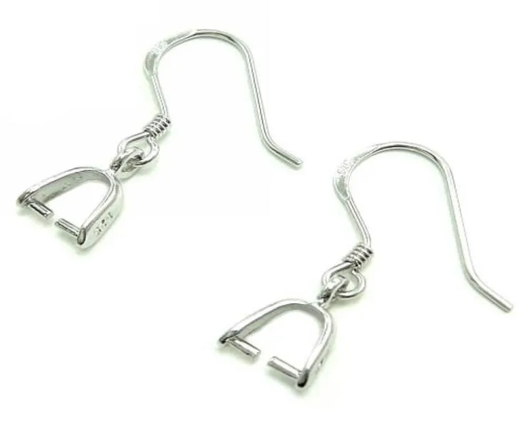 Earring Finding Pins Bails 925 Sterling Silver Earring Spaties met borgtocht Diy Earring Converter Franse oordraden 18 mm CF013 5P5175163