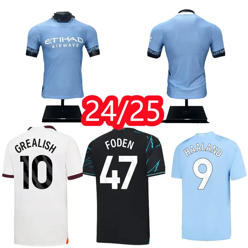 24 25 Season Soccer Jerseys Home Cities HAALAND Football Jersey 2024 2025 Away Football Shirt GREALISH STERLING MANS CITIES MAHREZ DE BRUYNE FODEN Kids Kit