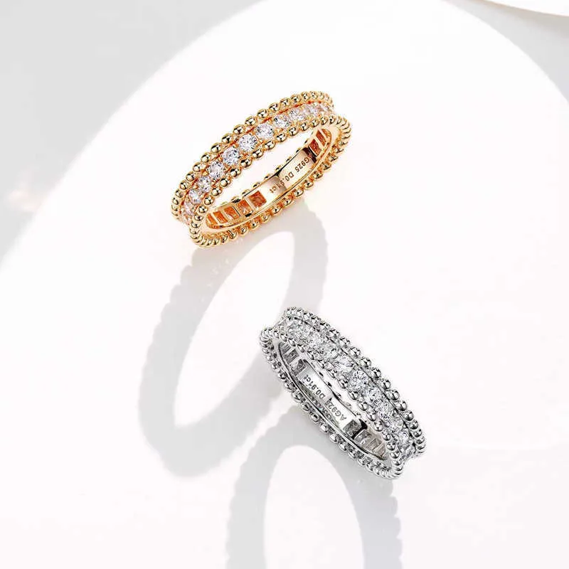 Nadaje się na pierścień unisex 925 Srebrny prosty wąski pierścień z żeńską różową parą z powszechną vanly