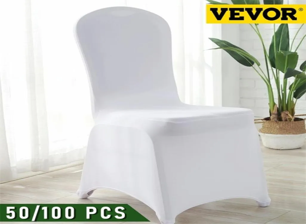 Vevor 50 100pcs Couvre-chaise de mariage Couvre la gamme d'étirement en spandex pour le banquet de restauration El Party à manger Universal Chair Cover 2205121306813