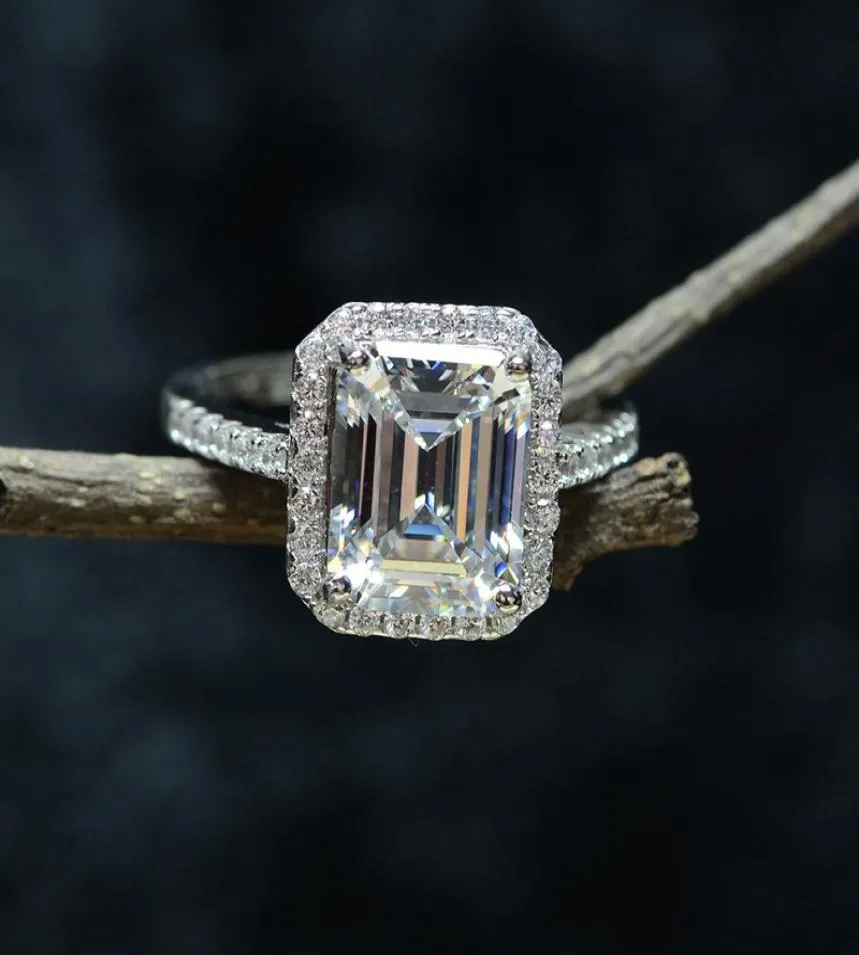Biżuteria Diamond Solitaire zaręczynowe poduszka Cut Diamond Ring8441366