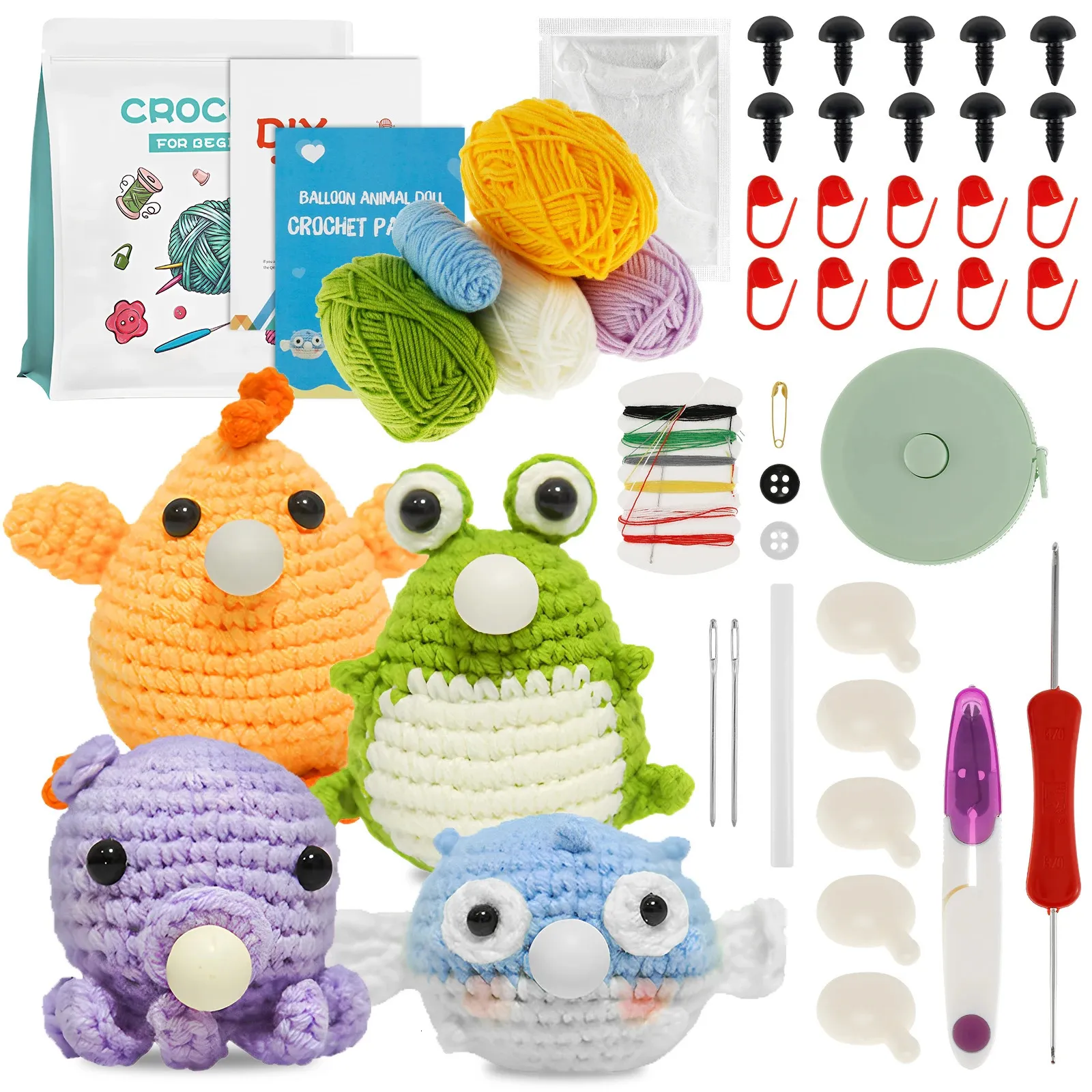 DIY Haakkit voor beginners Animal Haakbreien Kits Leuke Doll Starter Pack Handmade DIY Craft Accessories For Women 240510