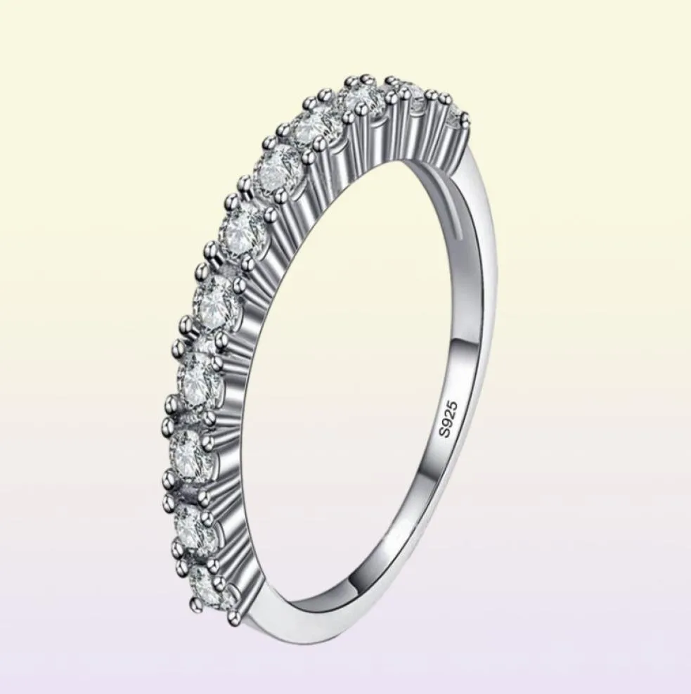 Luksusowa marka Yhamni Simple Finger Pierścień 100 925 Srebrne ślubne pierścionki dla kobiet Diamond Pierścień zaręczynowy JZR144242935596408