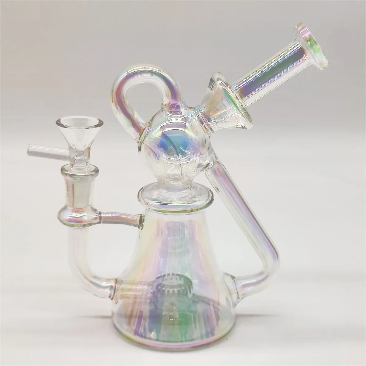 8 pouces Slim Portarble Fab Egg multi-couleurs Verre narguilé Bong Dabber Recycler Recycler Pipes Water Bongs Pipe de fumée 14 mm Femelle Joix US Entrepôt