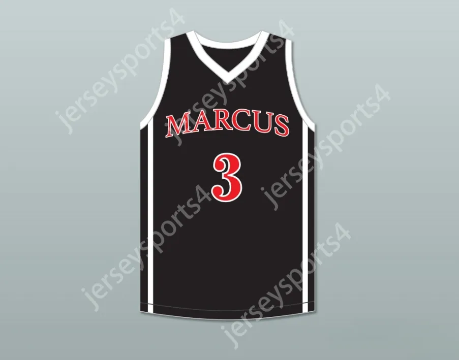 Niestandardowe Nay Men Youth/Kids Marcus Smart 3 Edward S. Marcus High School Marauders Black Basketball Jersey 2 Top Sched S-6xl